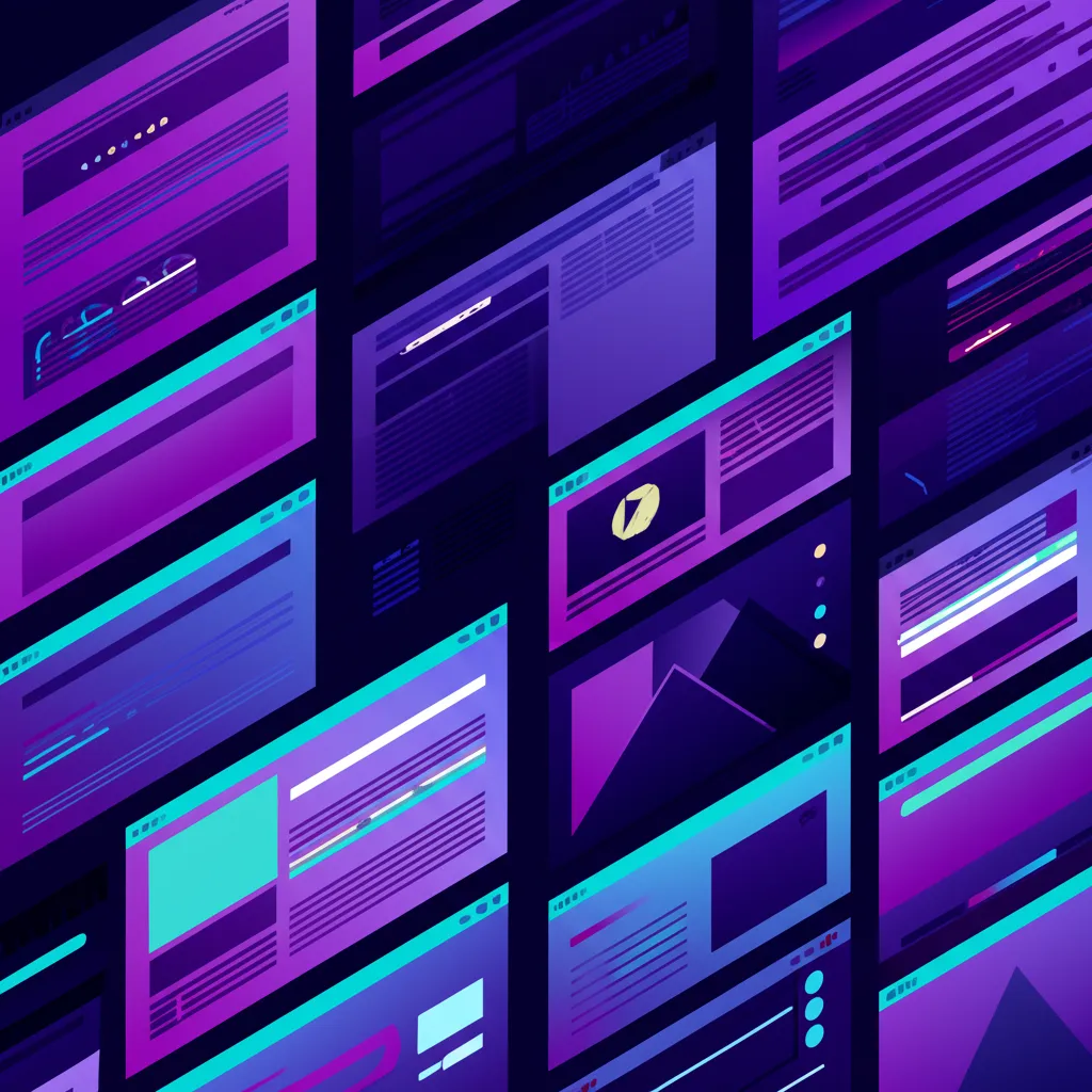 Grid of website thumbnail previews being generated